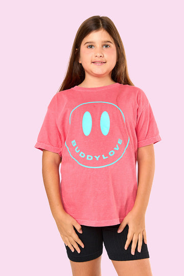 Happy Face Youth Graphic Tee - Watermelon