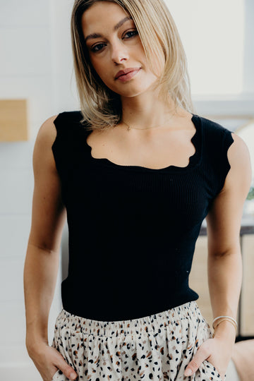 SWEATER TANK IN BLACK