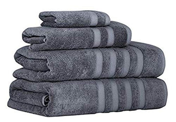 Luxury Italian Silk and Cotton Modal Towels - Ultra Plush Lustrous 4 Piece Towel Set