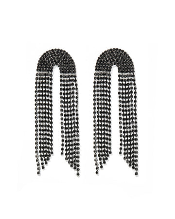 Blair Statement Earrings - Black