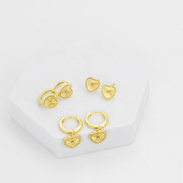 All Hearts Stud Earring Set