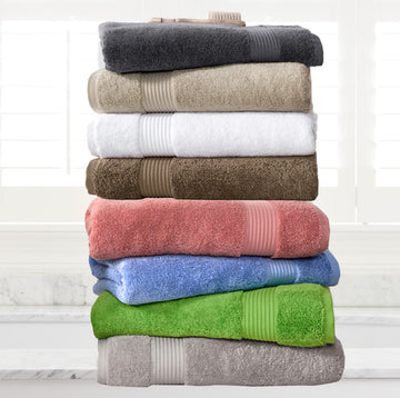 CTT CLASSIC TURKISH TOWELS Amadeus Luxury Turkish Cotton Hotel Collection Quick Drying Bath Towels - 4 Pieces