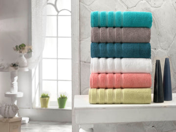 Antalya Turkish Cotton Luxury Bath Towels Set - 4 Pieces