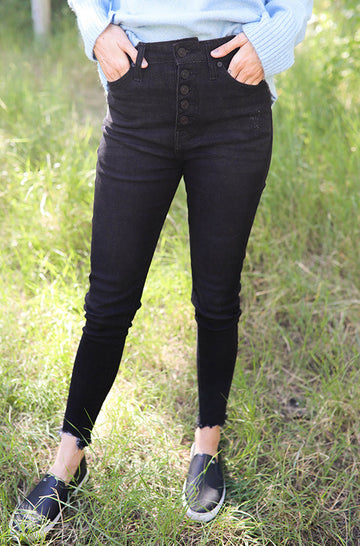 Casey Black High Rise Skinny Jean - FINAL SALE