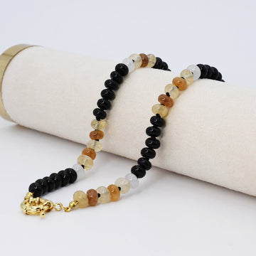 Brooke Black and Brown Gemstone Necklace