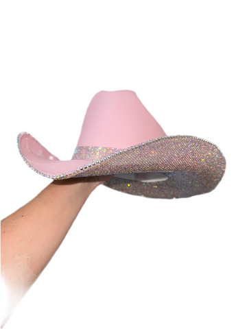 Pink Cowgirl Hat with Ab Rhinestones