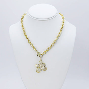 Cute Flower Gold Necklace