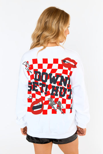 Devon Graphic Sweatshirt - Down Set Red