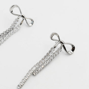 Elegance Bow Silver Earring