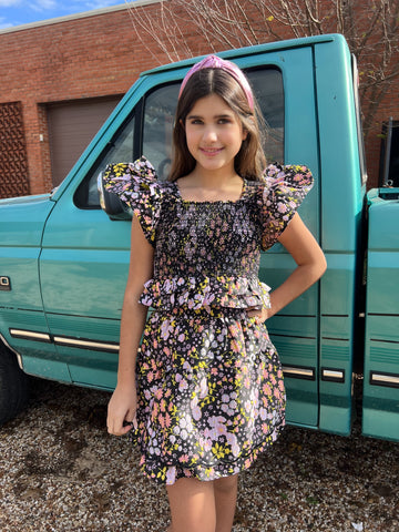 Tyler Tween Outfit Set - Black Daisy