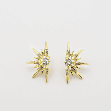 Half Stellar Gold Earring