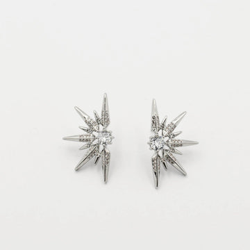 Half Stellar Silver Earring