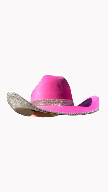 Barbie Pink Cowgirl Hat with Crystal Rhinestones