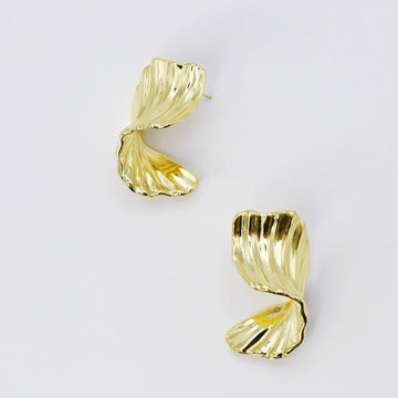 Luxe Leaf Foil Earrings