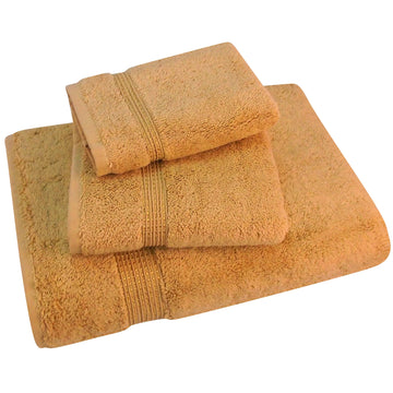 Norma Egyptian Cotton Tick and Plush Towel Set of 3