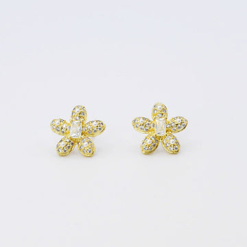 Pave Flower Stud Earring