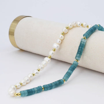 Pretty In Blue Gemstone Necklace