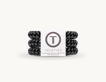 Teleties Small Silk Scrunchie - Jet Black