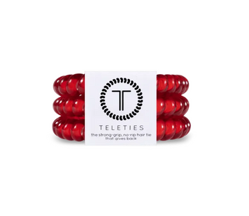Teleties Small Ponytail Holder - Scarlet Red