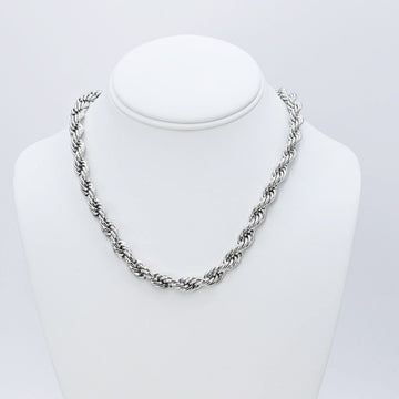 Silver Chunky Rope Necklace