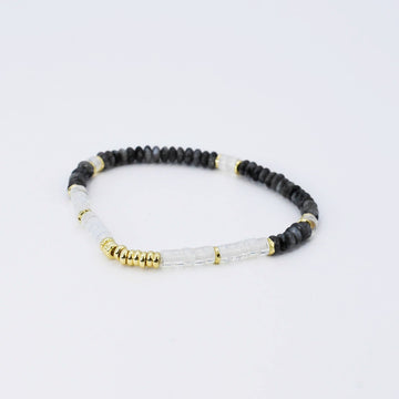 Stormy Sky Black Natural Stone Bracelet