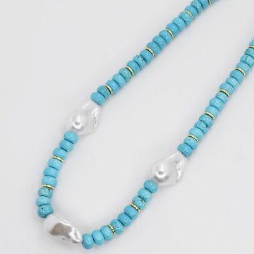Turquoise Pearl Gemstone Necklace