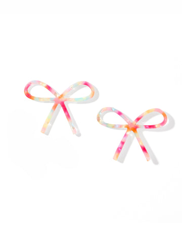 Lola Bow Earrings - Pink Sprinkles