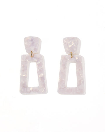Kennedy Statement Earring - Pearl White