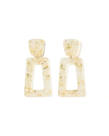Kennedy Statement Earring - Gold Confetti