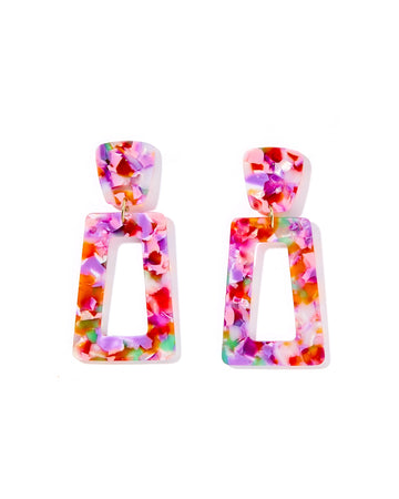 Kennedy Statement Earring - Pink Multi