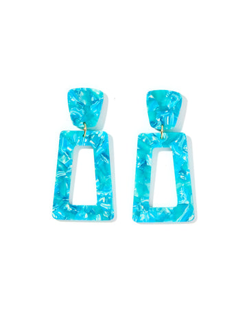 Kennedy Statement Earring - Atlantis Teal