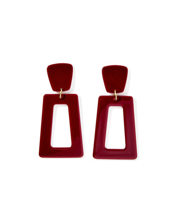 Kennedy Statement Earring - Maroon