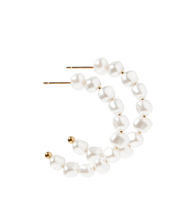 Tinsley Pearl Hoop Earring