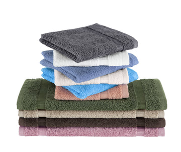 Villa Turkish Cotton Hotel Collection Washcloths - 12 Pieces