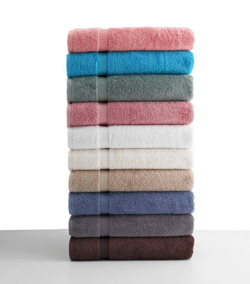 SALBAKOS - 100% Turkish Cotton Hand Towels Set 6 Pieces 16"x30" | Quick Dry, Absorbent & Soft Towels for Hotel & Spa