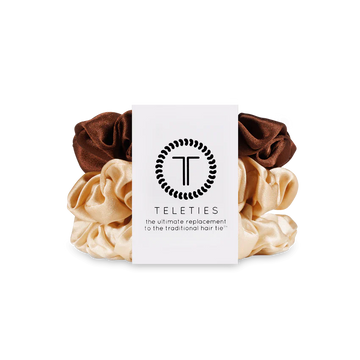 Teleties Large Silk Scrunchie - For the Love of Nudes