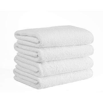 CTT - 4 Piece Bath Towel Set, 100% Turkish Cotton, Quick Dry, Absorbent & Comfy Towels for Spa & Hotel