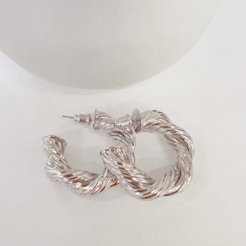 The Jennifer Hoop Earrings Silver