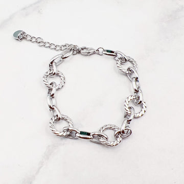 Circle Chain Bracelet Silver