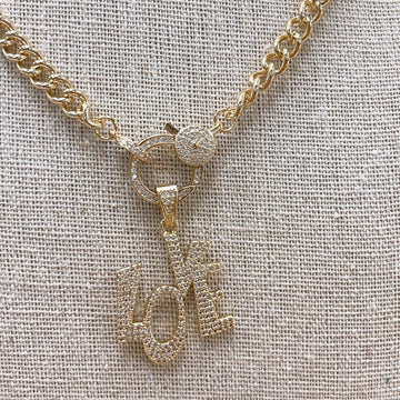 ¡°Love¡± is all you need Gold Necklace