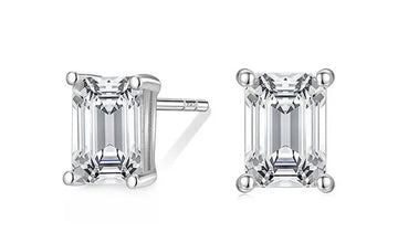 RECTANGLE DIAMOND STUDS