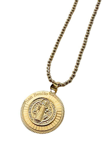 San Benito Medallion Necklace - Gold