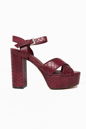 Eugenia Platform Heel - Wine