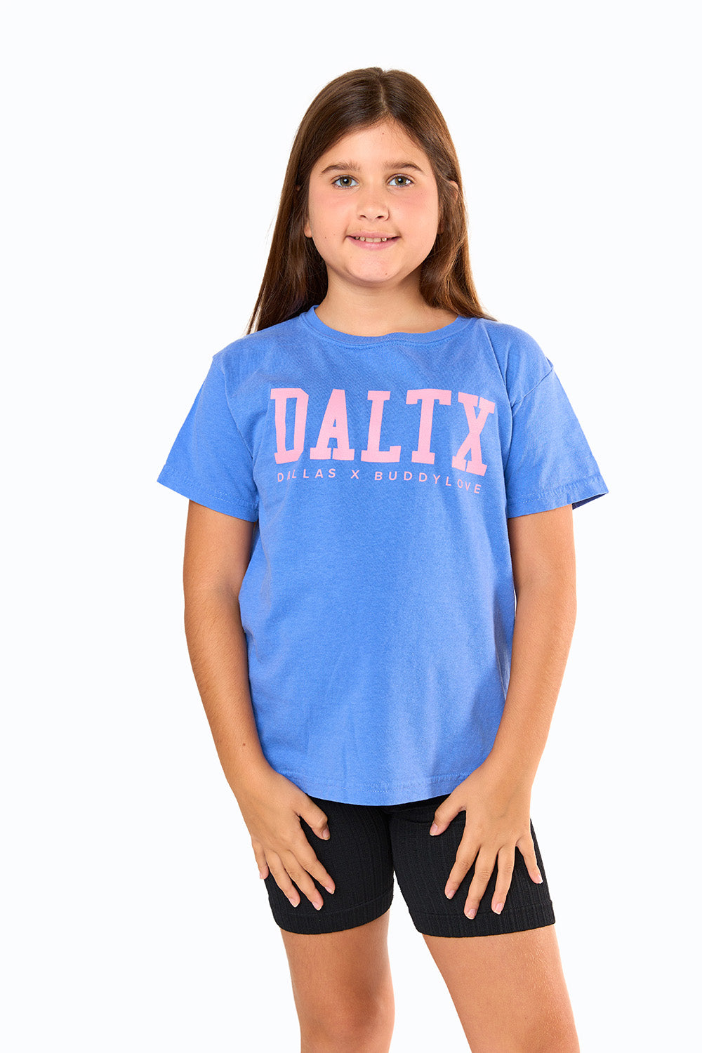 DALTX Youth Graphic Tee - Flo Blue