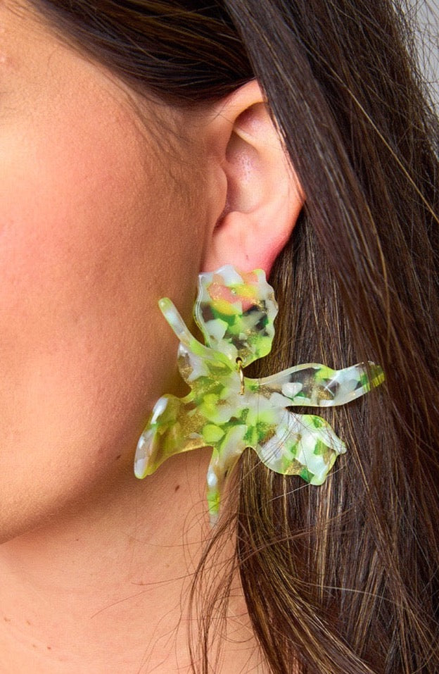 Linny Co xx BL Fawna Statement Earrings - Citron