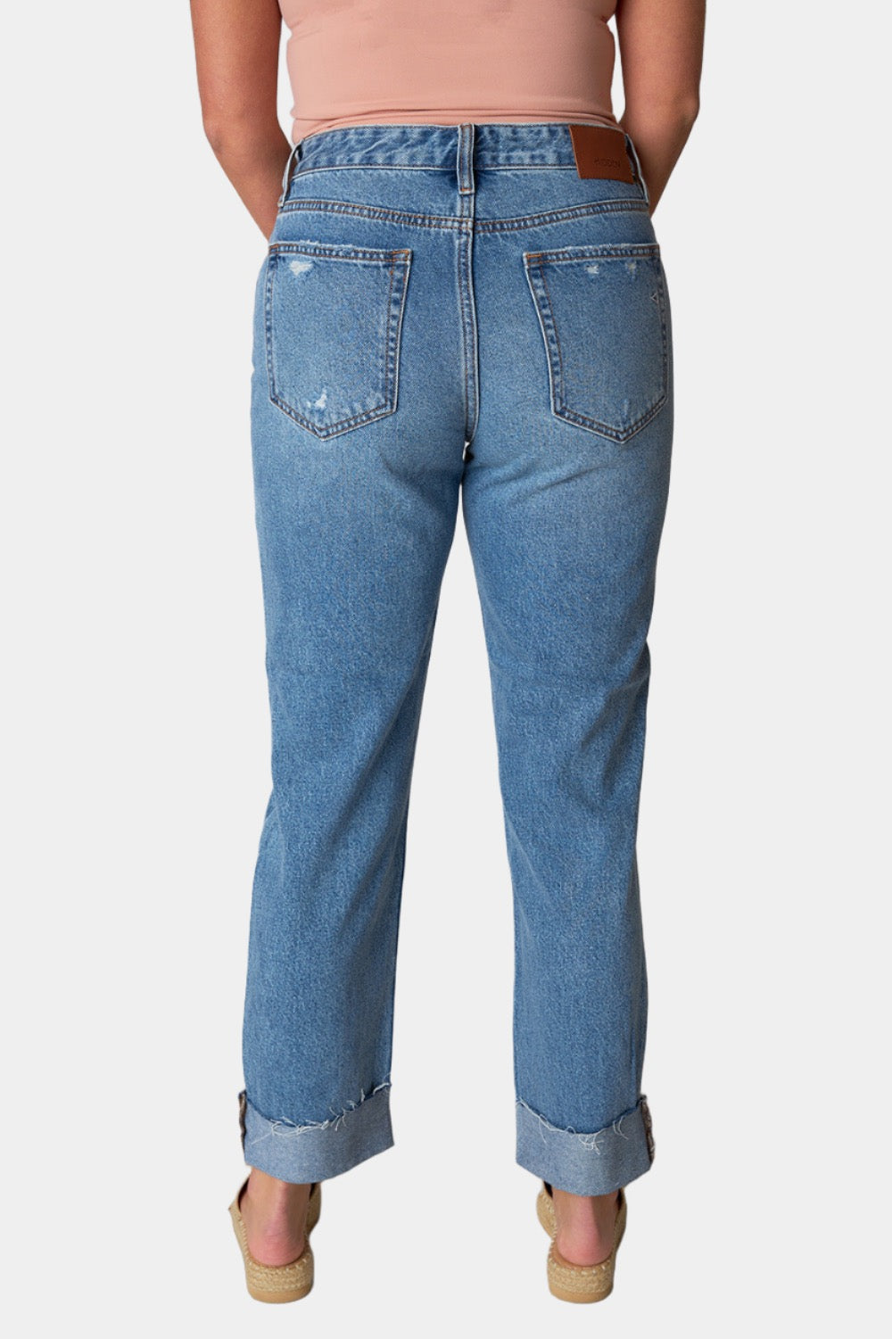 Bailey Distressed Boyfriend Jean - Medium Wash