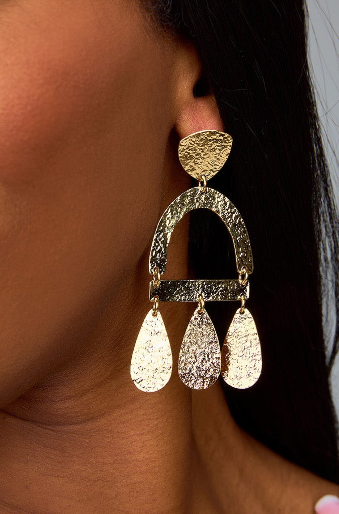 Tori Statement Earrings - Gold
