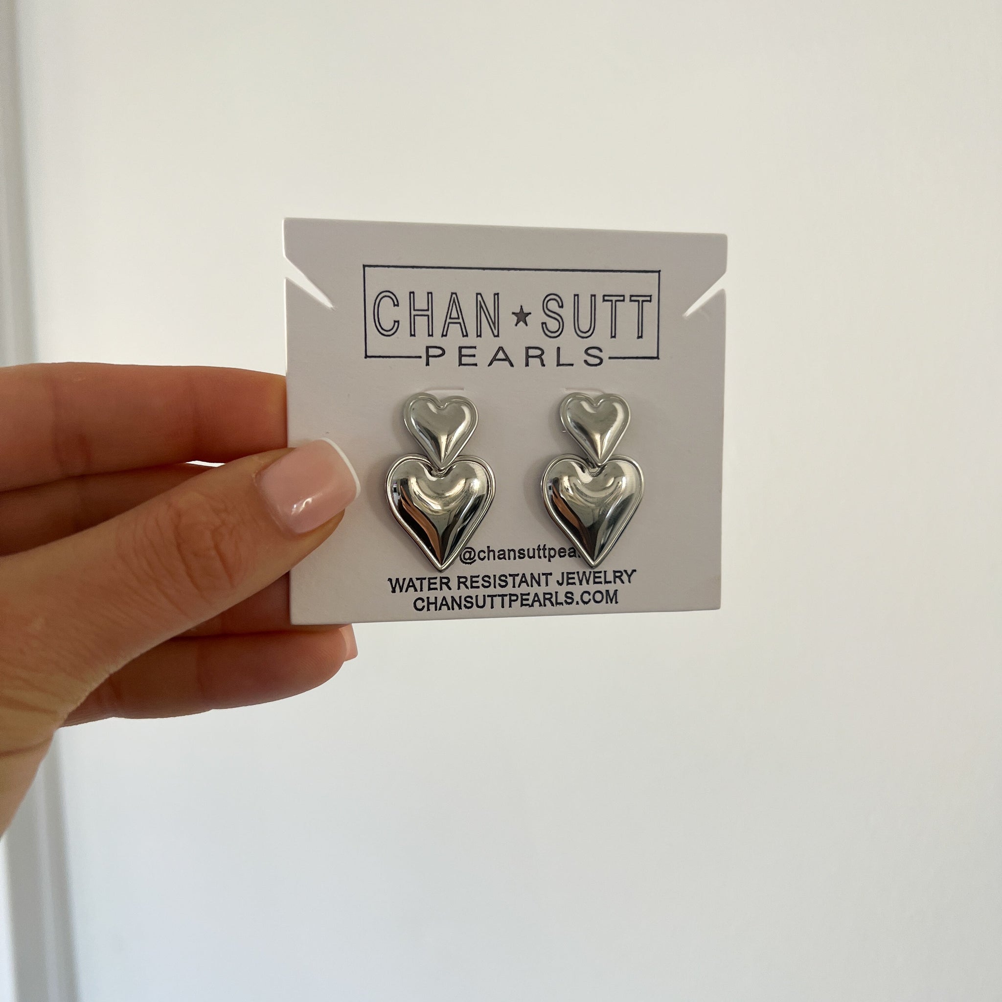 SILVER HEART EARRINGS