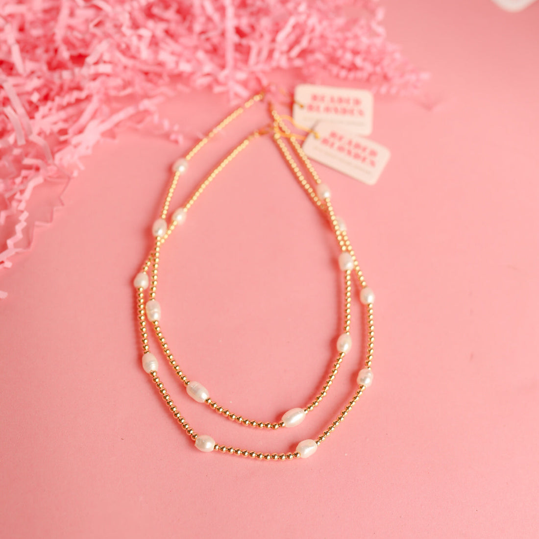 Pearl Poppi Beaded Stretch Necklace