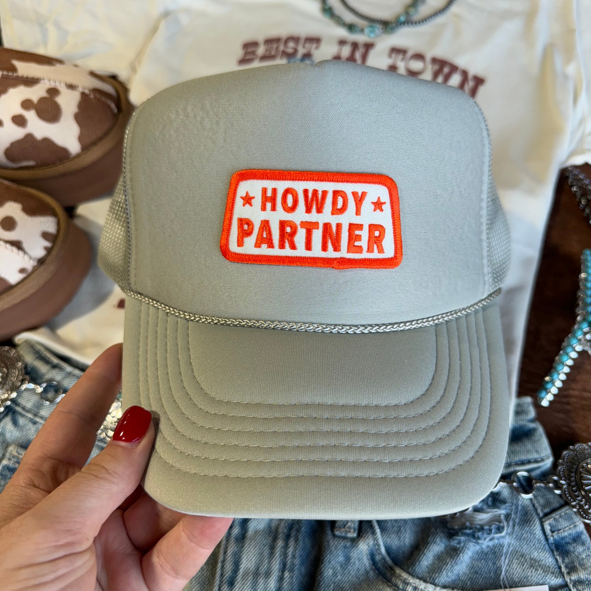 Howdy Partner Patch Trucker Hat